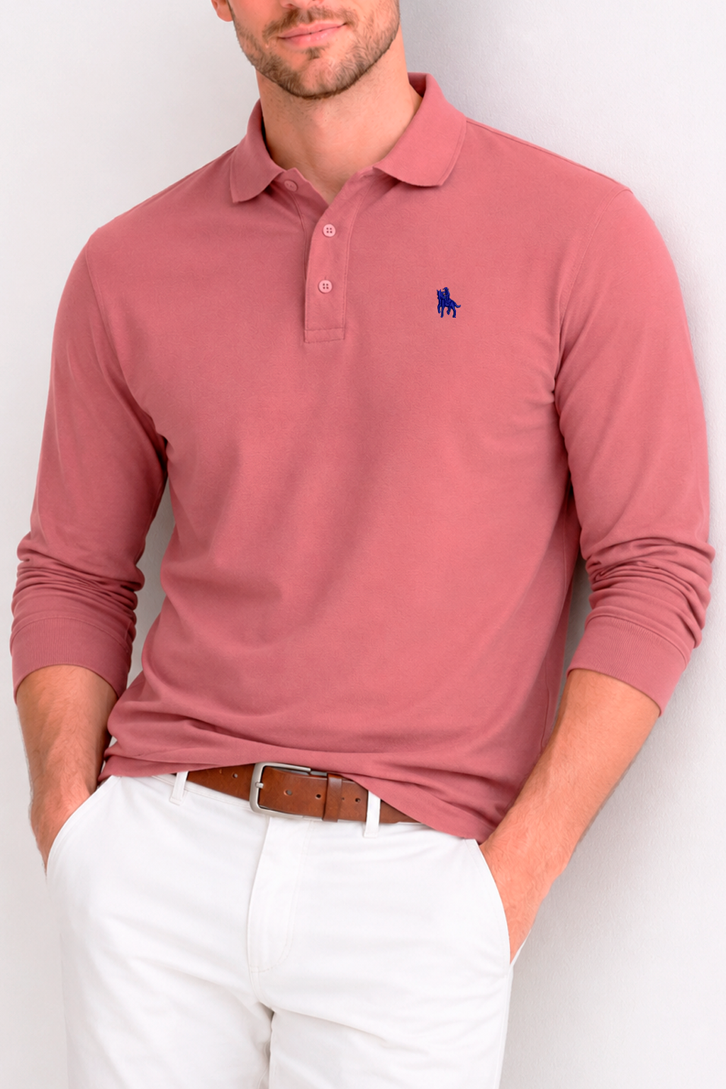 Polo Premium de manga larga grape