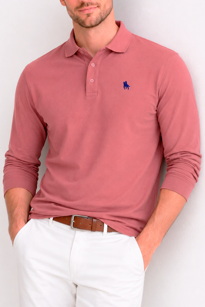 Polo Premium de manga larga grape