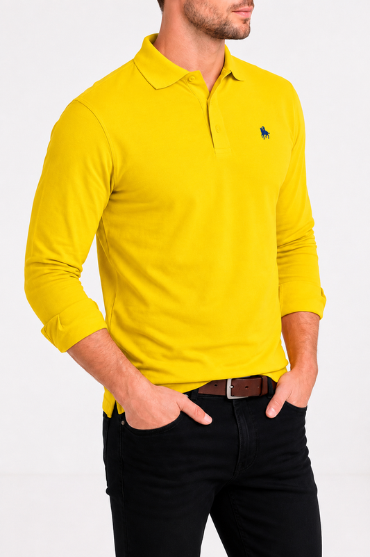 Polo manga larga Amarillo