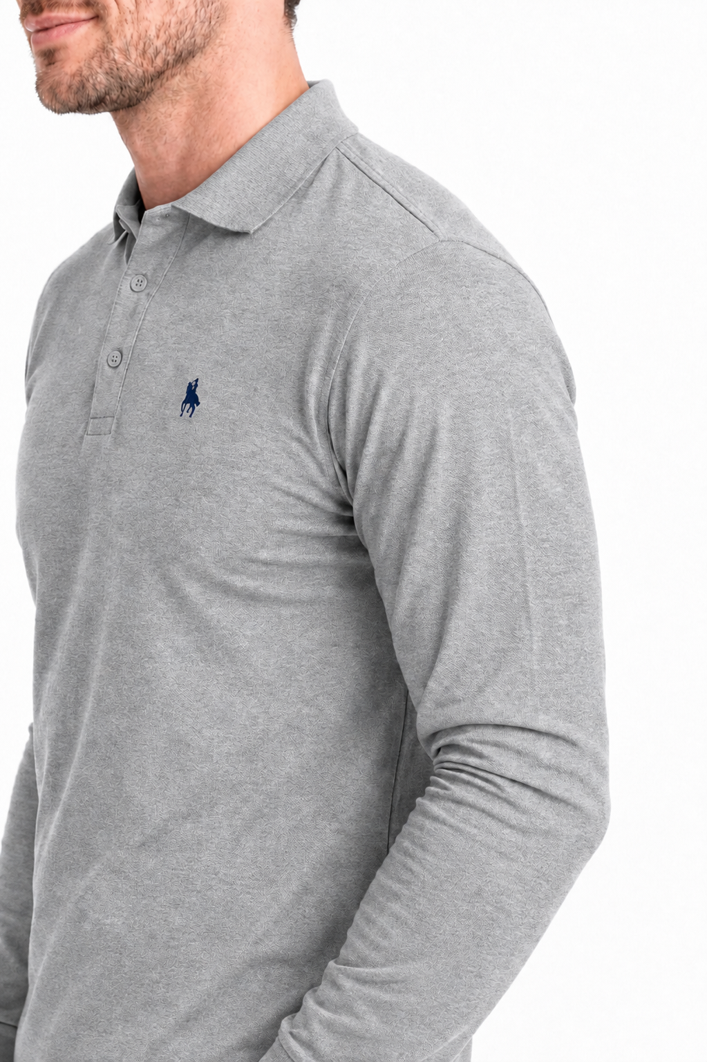 Polo manga larga Gris Vigore