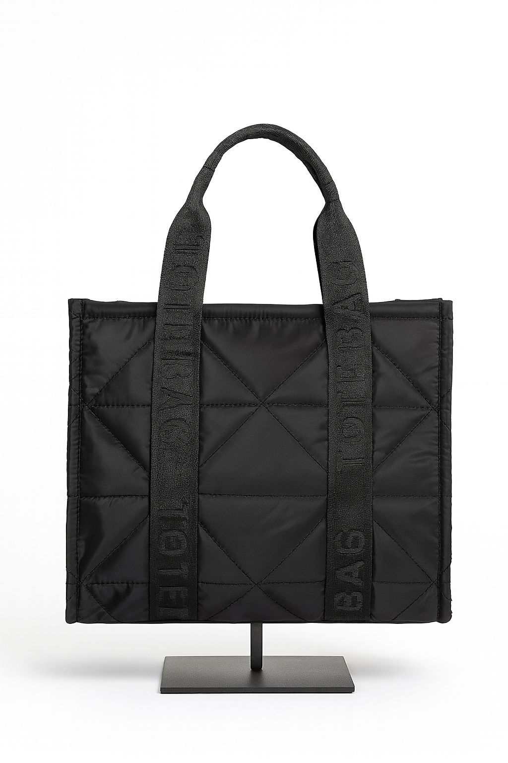 Bolso tote bag acolchado negro