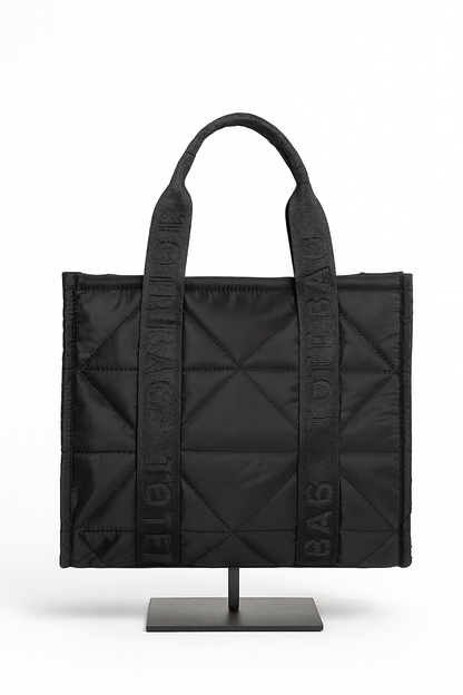 Bolso tote bag acolchado negro