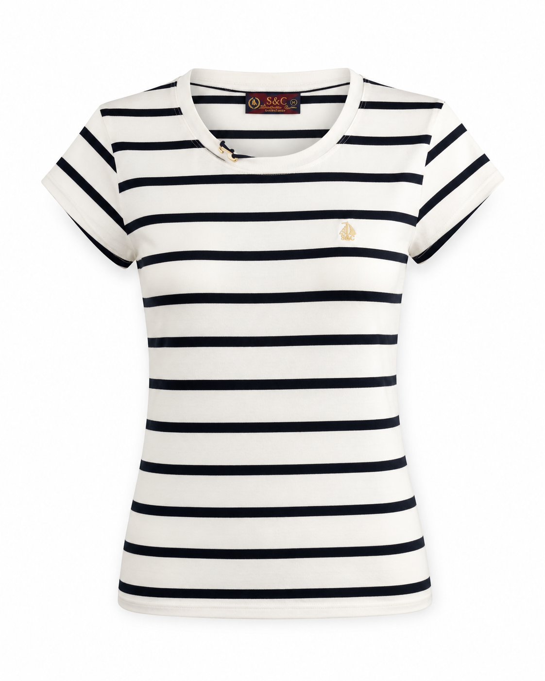 Camiseta Mujer Marinera rallas Blanco