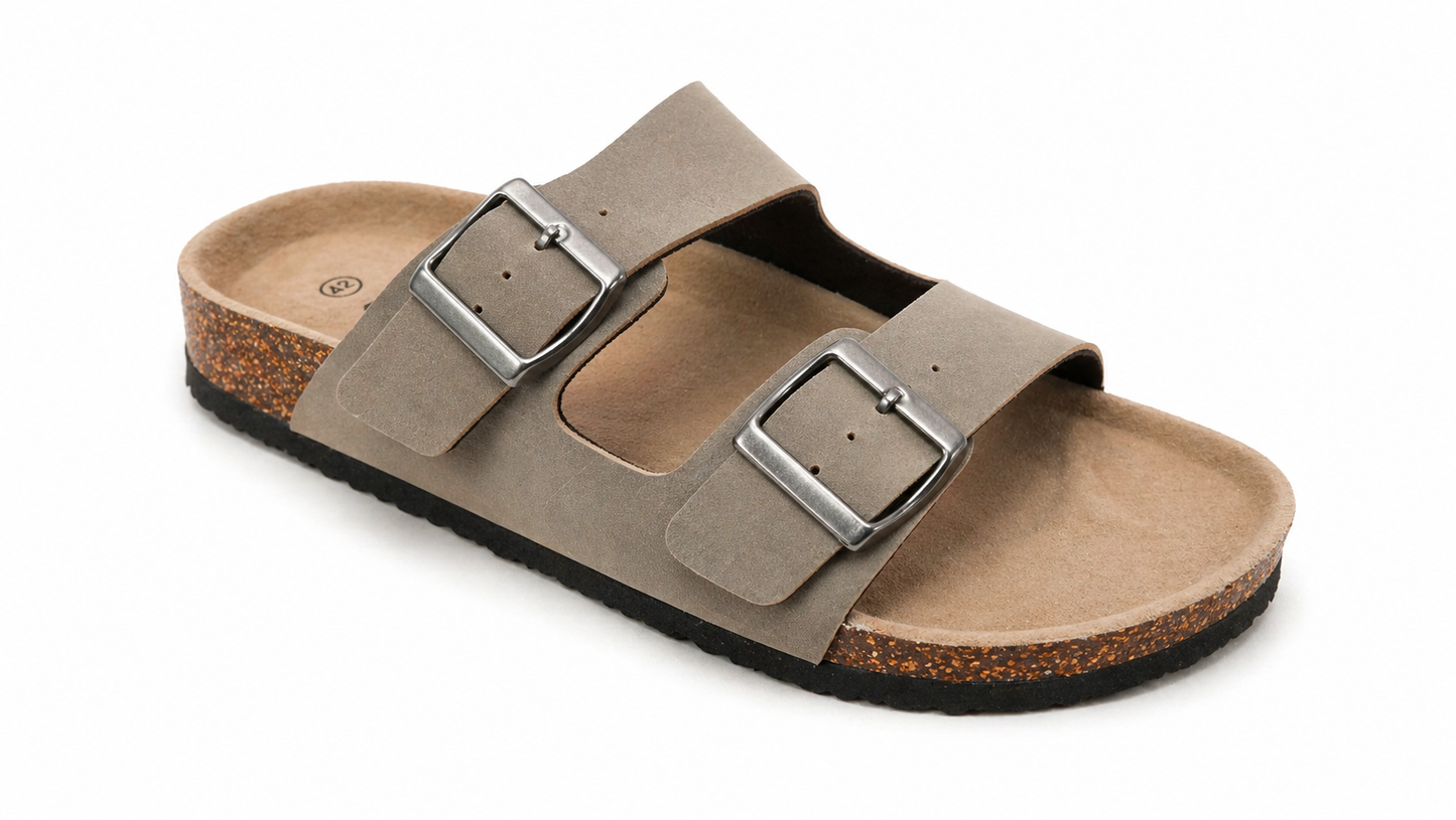 SANDALIA HOMBRE BIO CON DOBLE HEBILLA GREEN