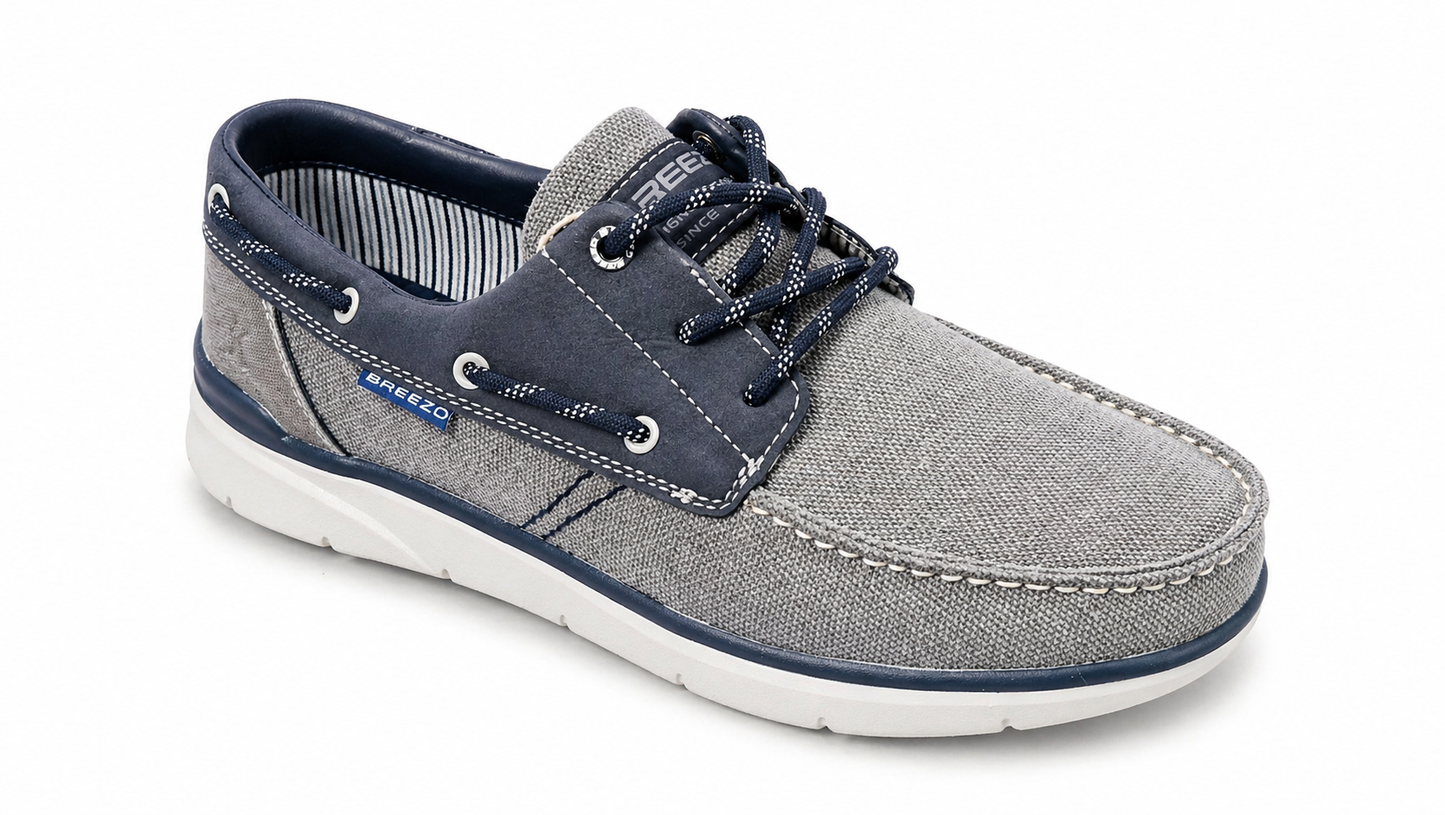 ZAPATO MOCASÍN CASUAL HOMBRE NÁUTICO GRIS MARINO