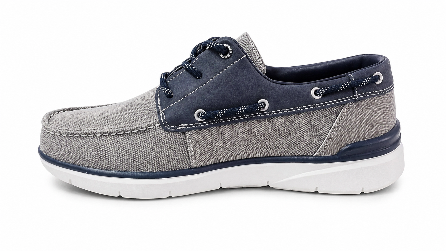 ZAPATO MOCASÍN CASUAL HOMBRE NÁUTICO GRIS MARINO