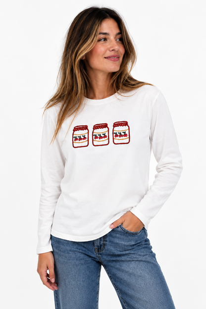 Camiseta manga larga cerezas