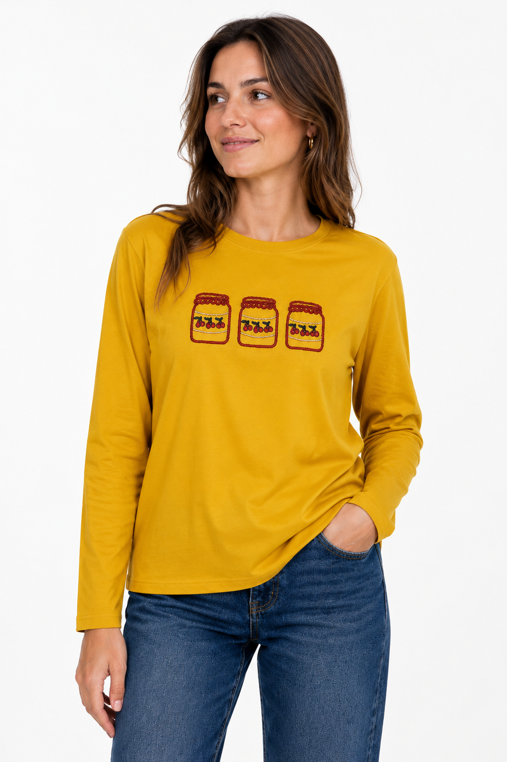 Camiseta manga larga cerezas