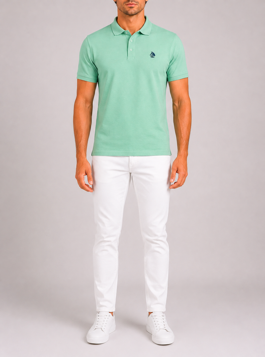 Polo Basic "Garroc" manga corta Verde menta