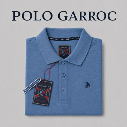 Polo Basic "Garroc" manga corta Azul Riviera