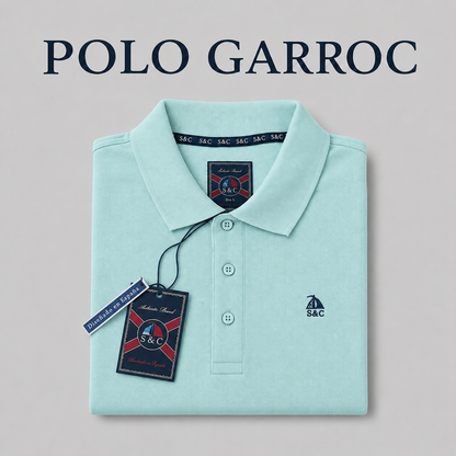 Polo Basic "Garroc" manga corta Agua