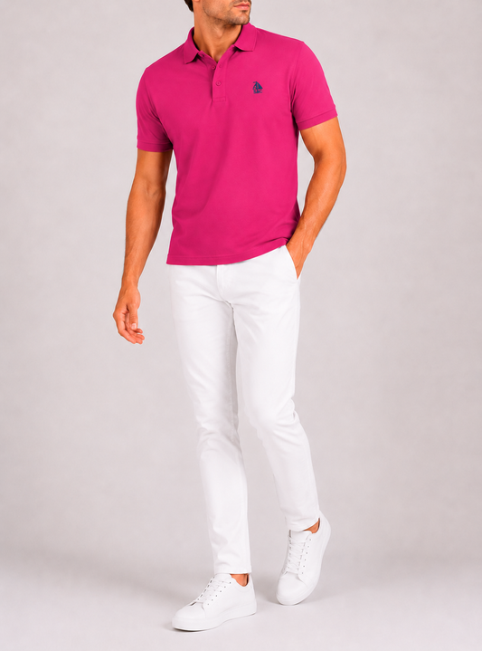 Polo Basic "Garroc" manga corta Fucsia