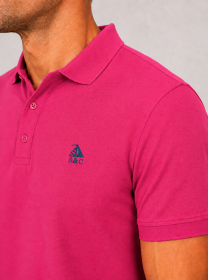 Polo Basic "Garroc" manga corta Fucsia