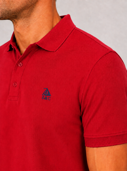 Polo Basic "Garroc" manga corta Rojo