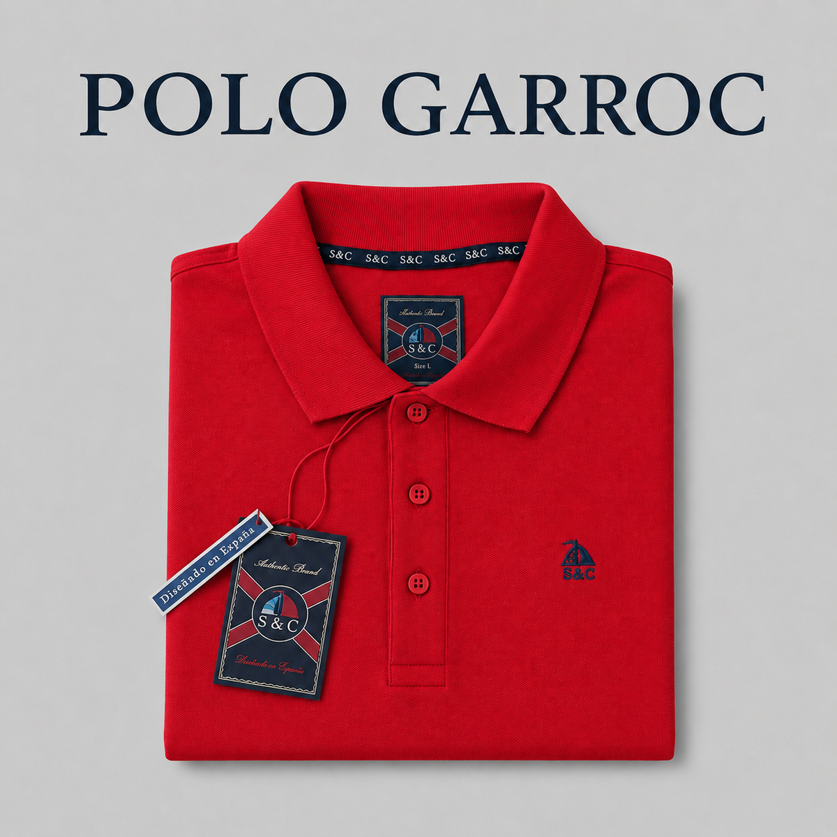 Polo Basic "Garroc" manga corta Rojo