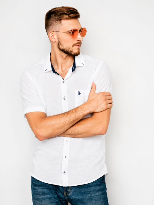 Camisa Hombre manga corta Blanco