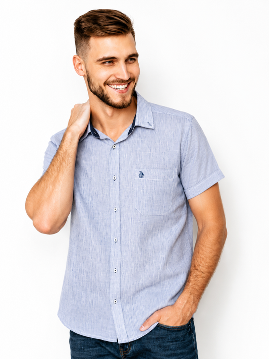 Camisa Hombre manga corta Textura
