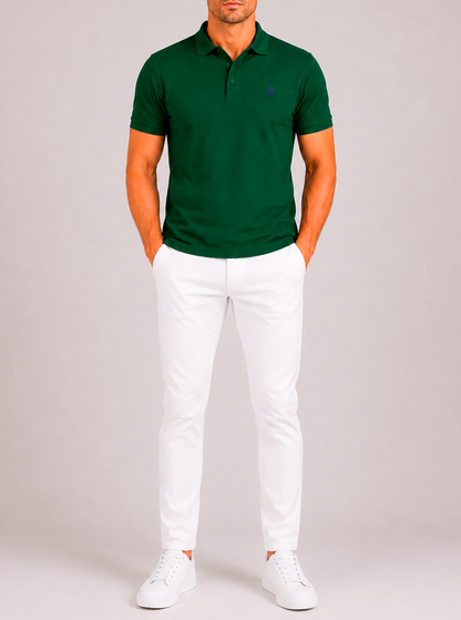 Polo Basic "Garroc" manga corta Verde Botella