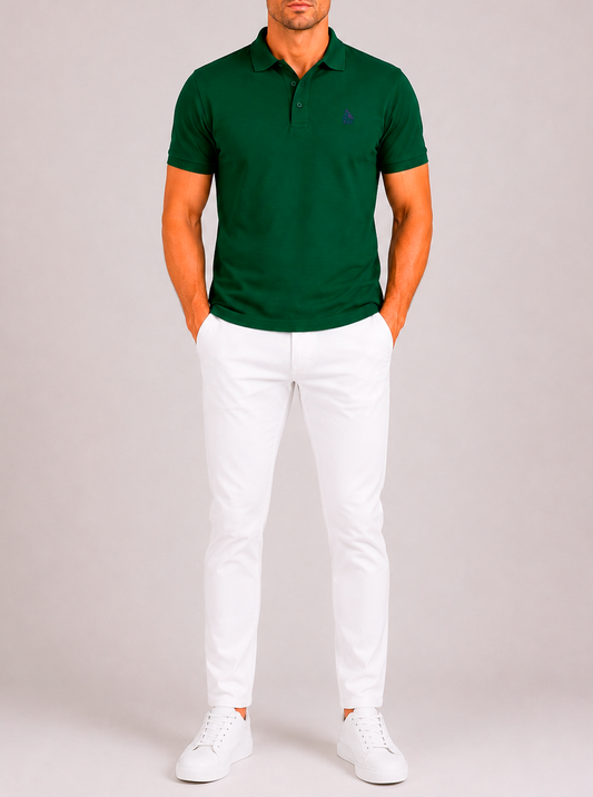 Polo Basic "Garroc" manga corta Verde Botella