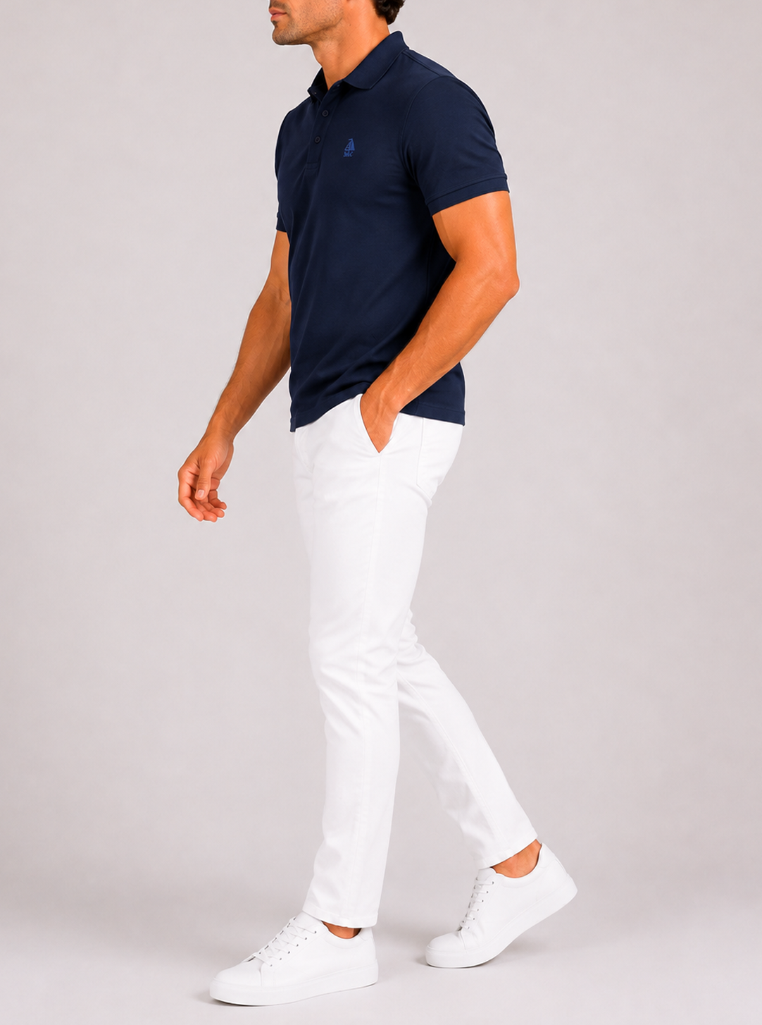 Polo Basic "Garroc" manga corta Azul Marino