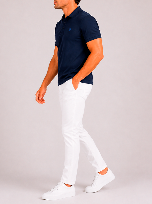 Polo Basic "Garroc" manga corta Azul Marino