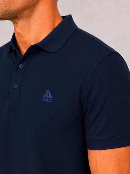 Polo Basic "Garroc" manga corta Azul Marino