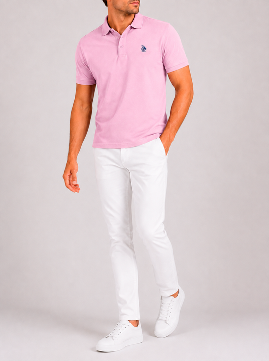 Polo Basic "Garroc" manga corta Rosa