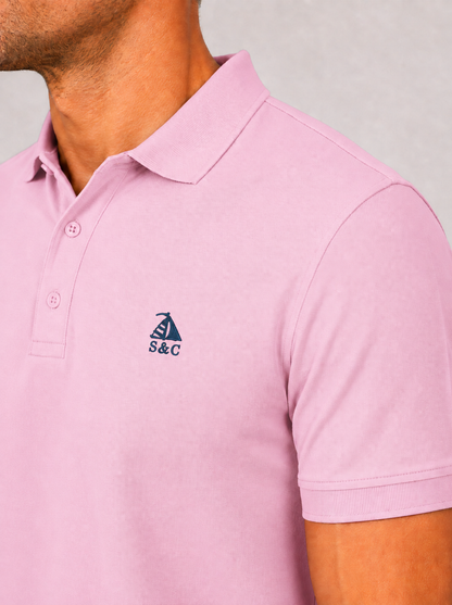Polo Basic "Garroc" manga corta Rosa