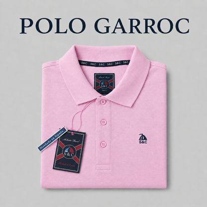 Polo Basic "Garroc" manga corta Rosa
