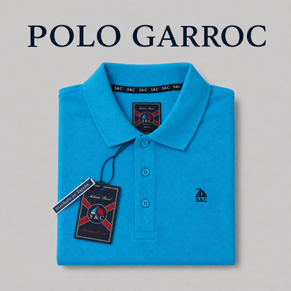 Polo Basic "Garroc" manga corta Azul Turquesa