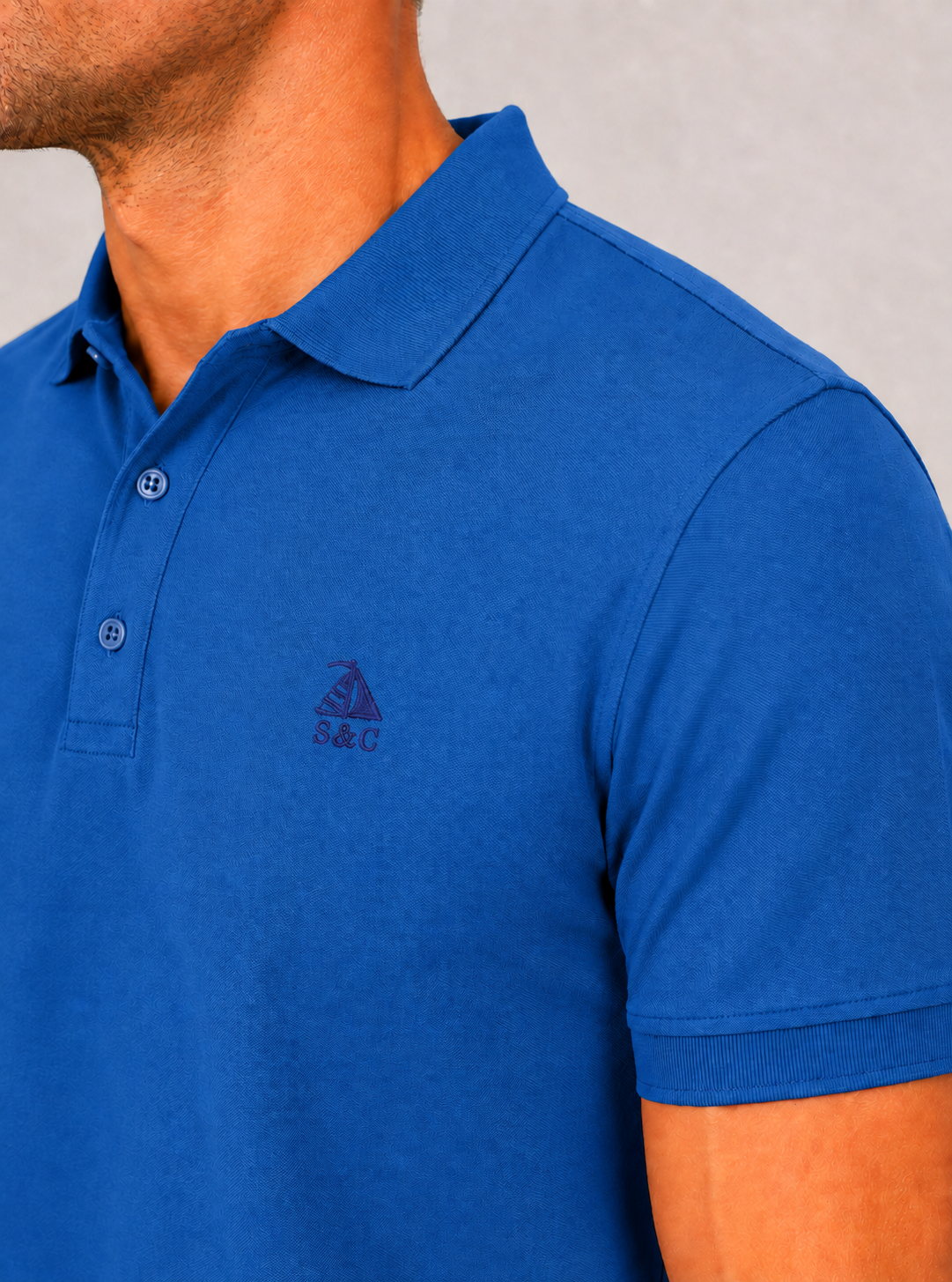 Polo Basic "Garroc" manga corta Azul Royal