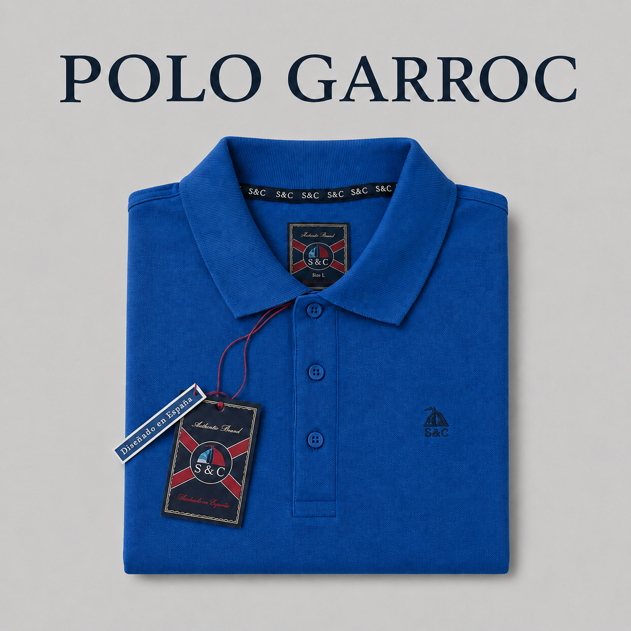 Polo Basic "Garroc" manga corta Azul Royal