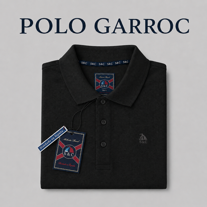 Polo Basic "Garroc" manga corta Negro