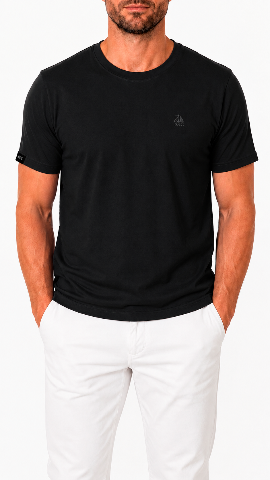 Camiseta negra manga corta