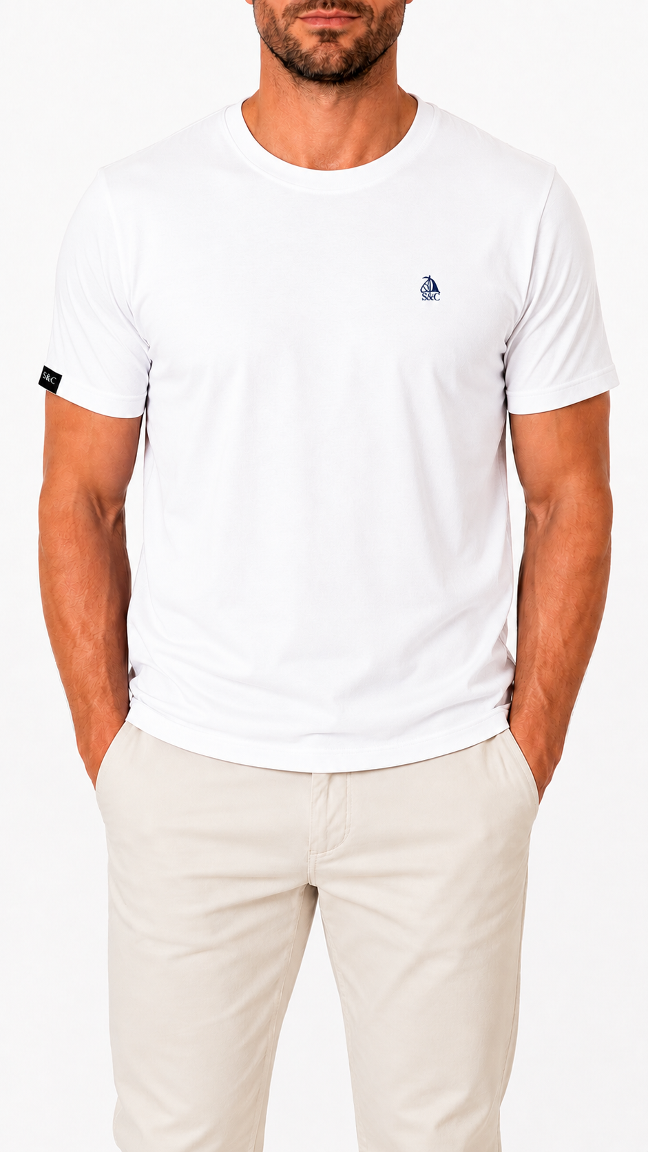 Camiseta blanco manga corta