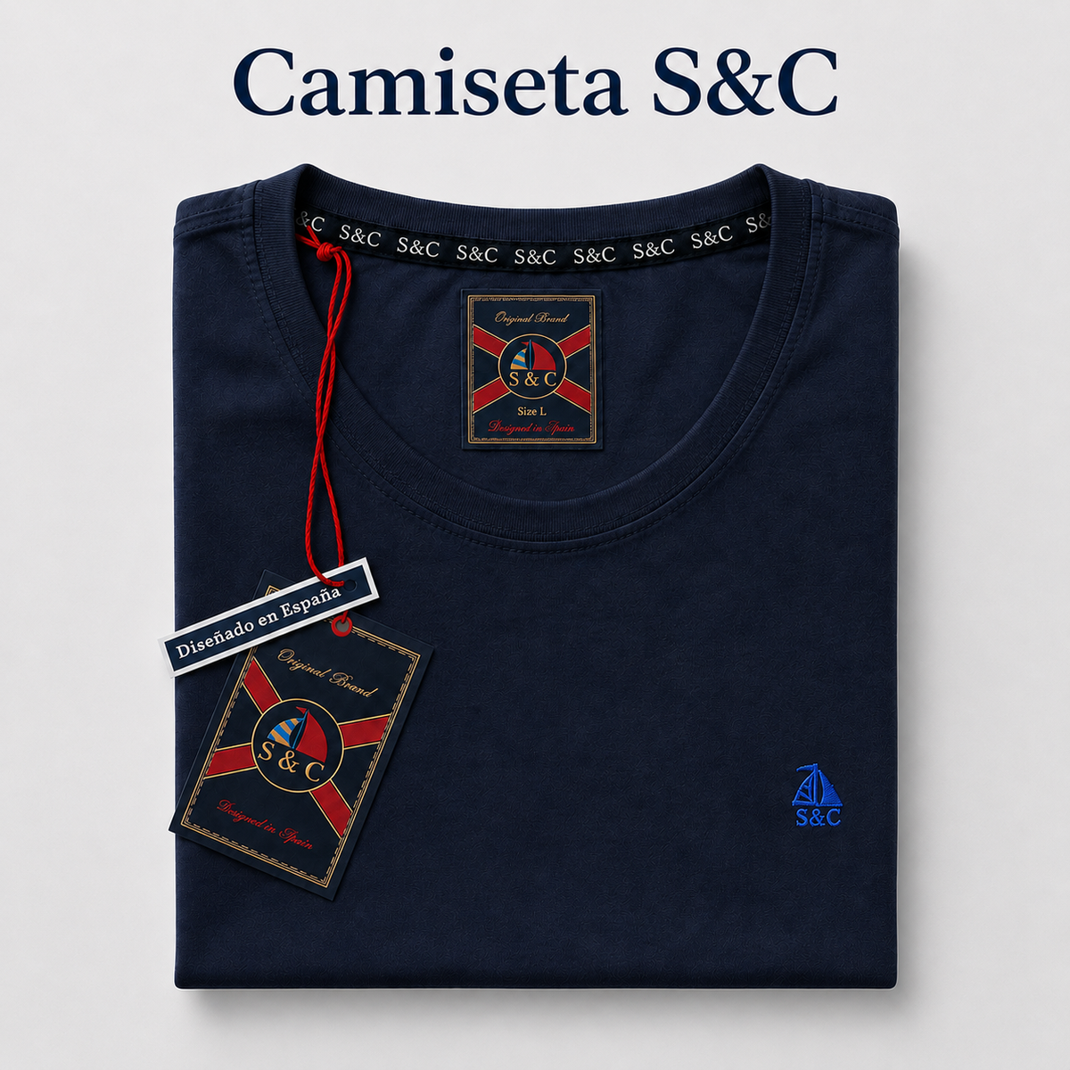 Camiseta marino manga corta