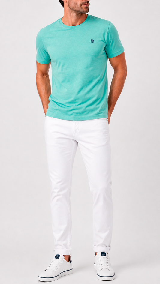 Camiseta verde menta manga corta