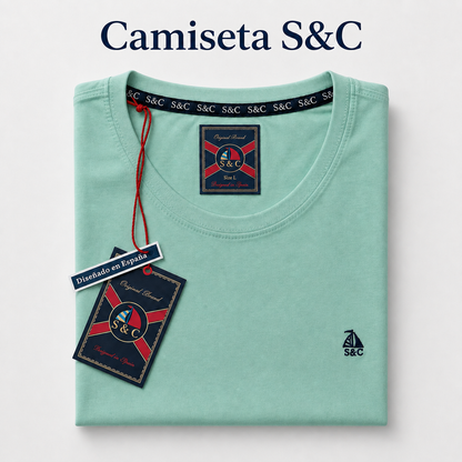 Camiseta verde menta manga corta