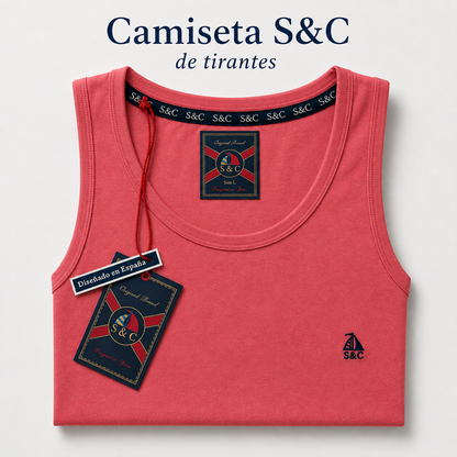 Camiseta tirantes de hombre Coral