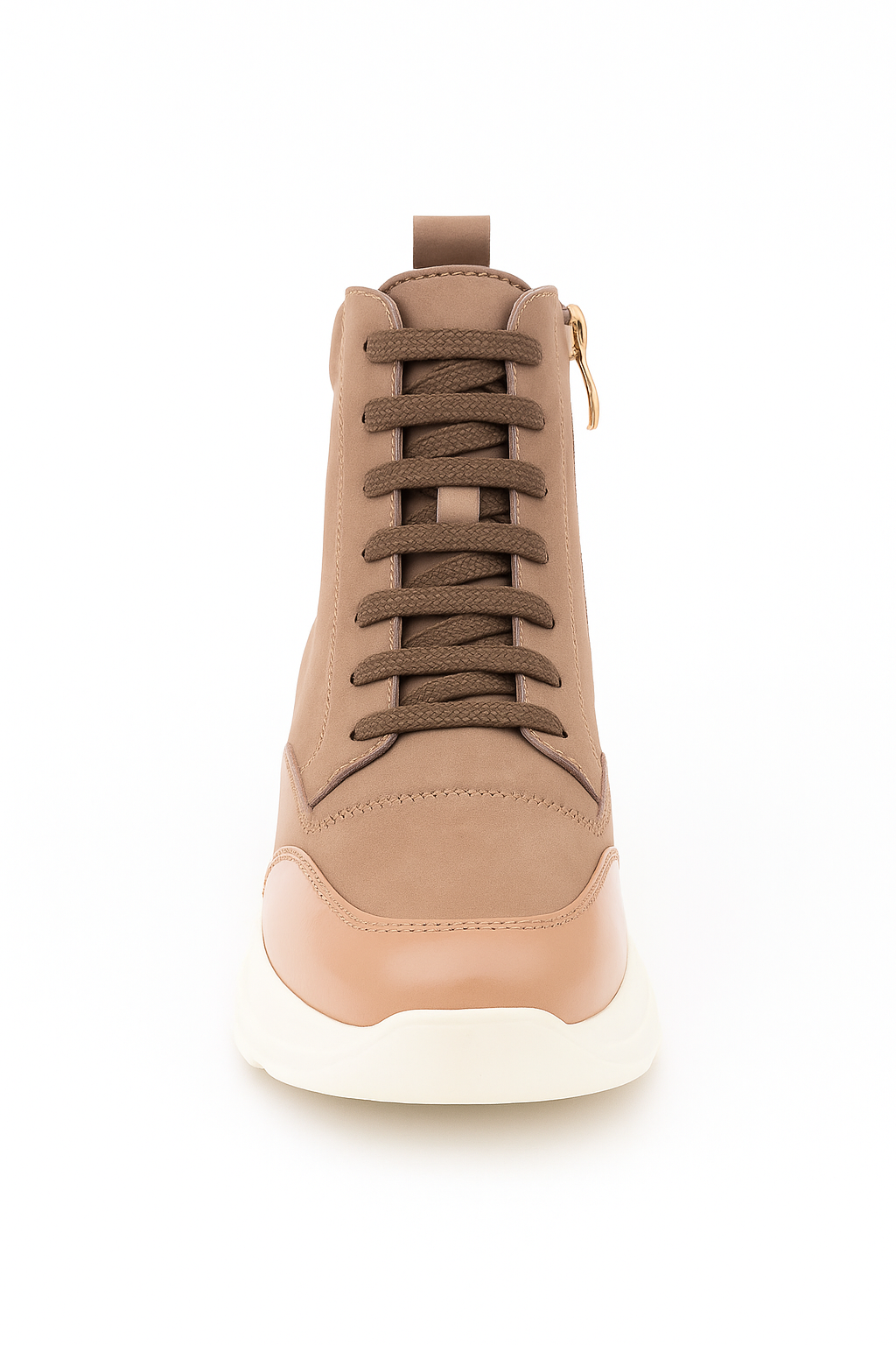 Botas casual mujer camel con cremallera NK