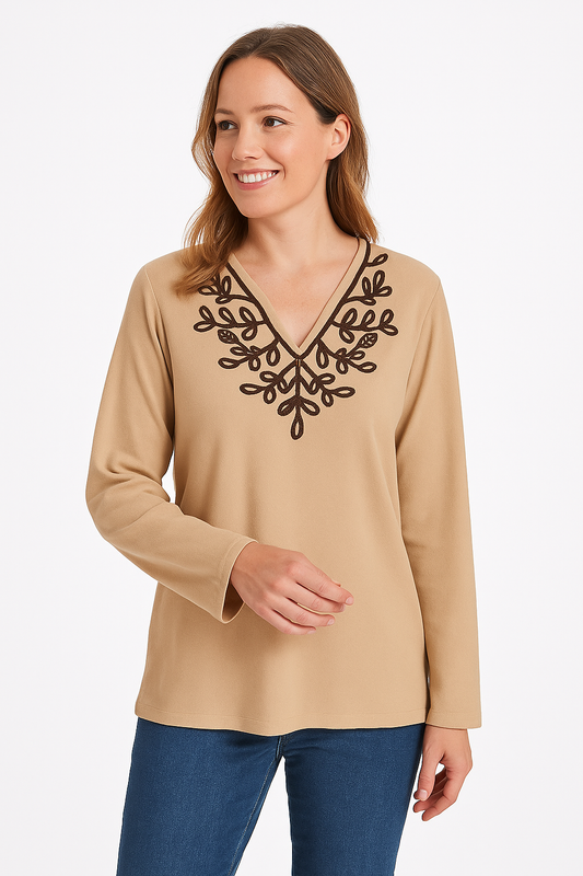 Jersey pico con bordado