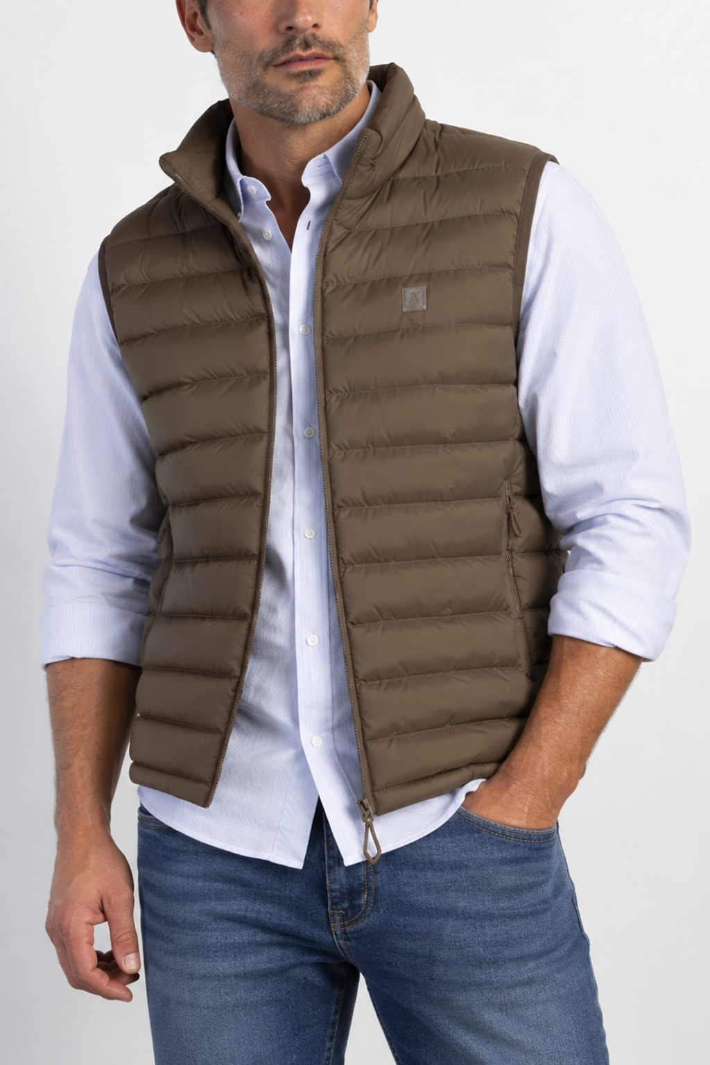 Chaleco BOSTON columbia acolchado ligero café