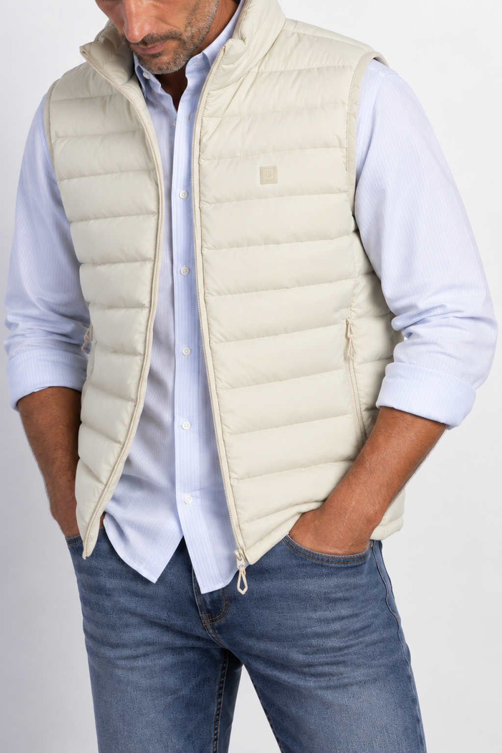 Chaleco BOSTON columbia acolchado ligero crudo
