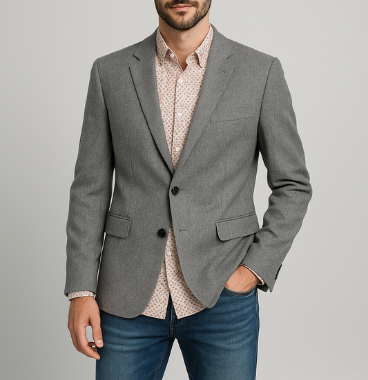 Americana espiga gris