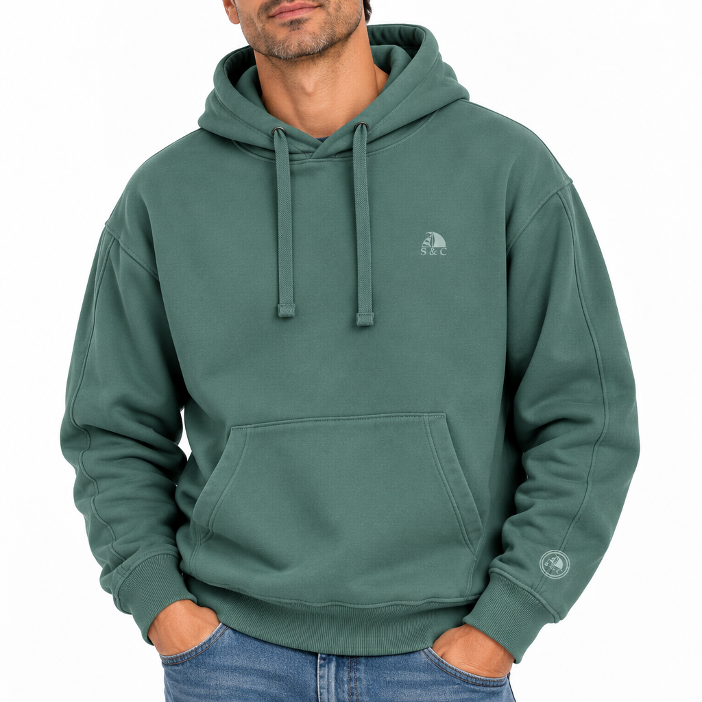 Sudadera hombre con capucha Loreken verde