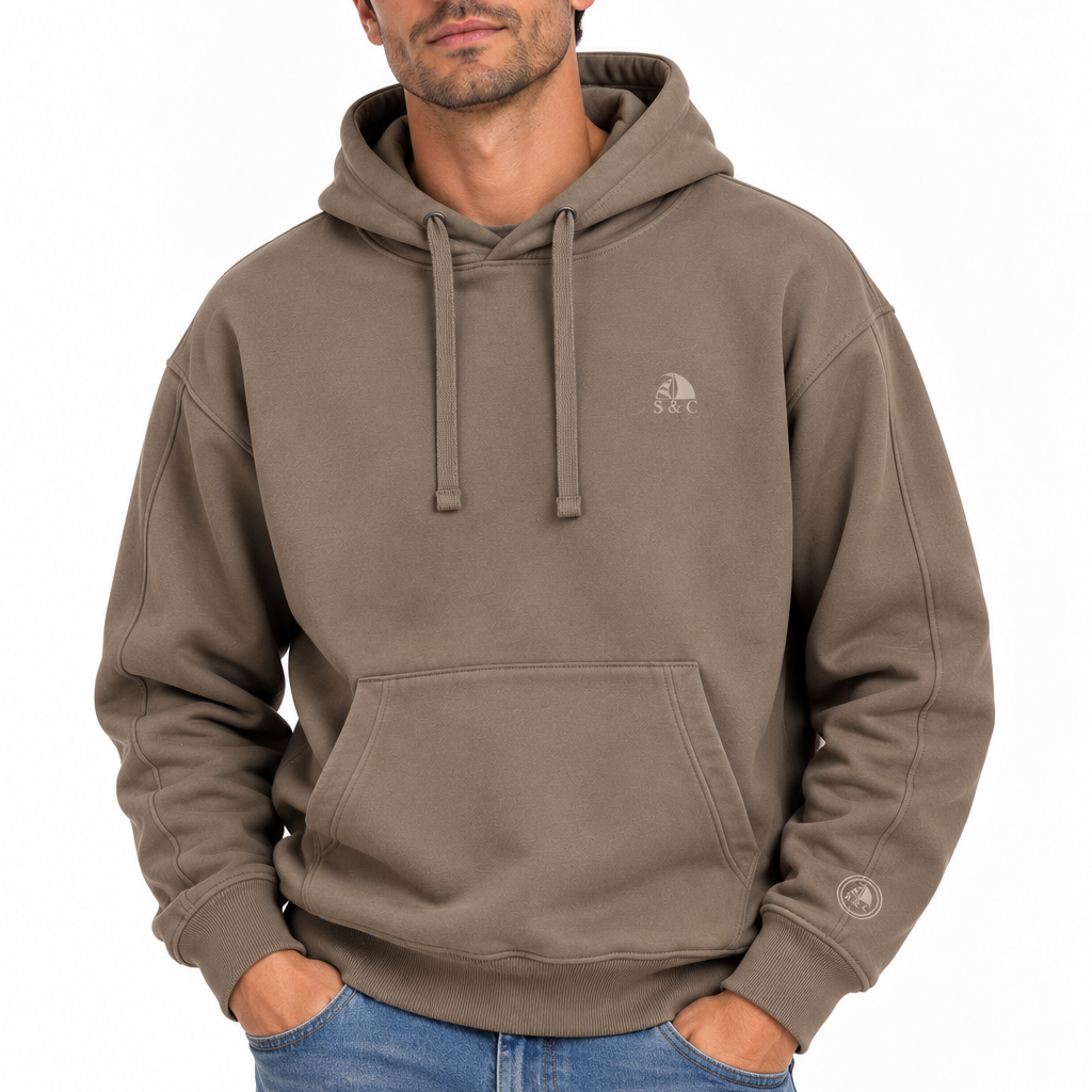 Sudadera hombre con capucha Loreken corteza