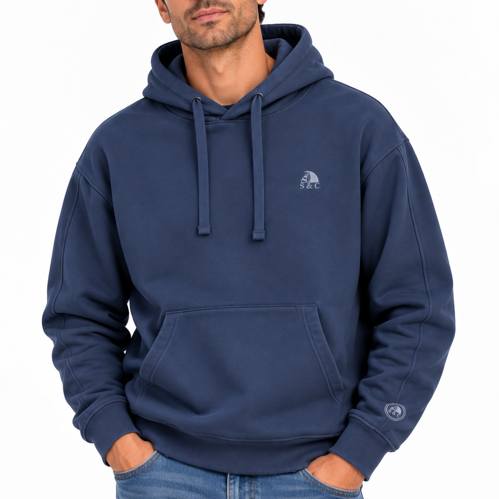 Sudadera hombre con capucha Loreken azul