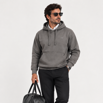 Sudadera hombre con capucha Loreken gris