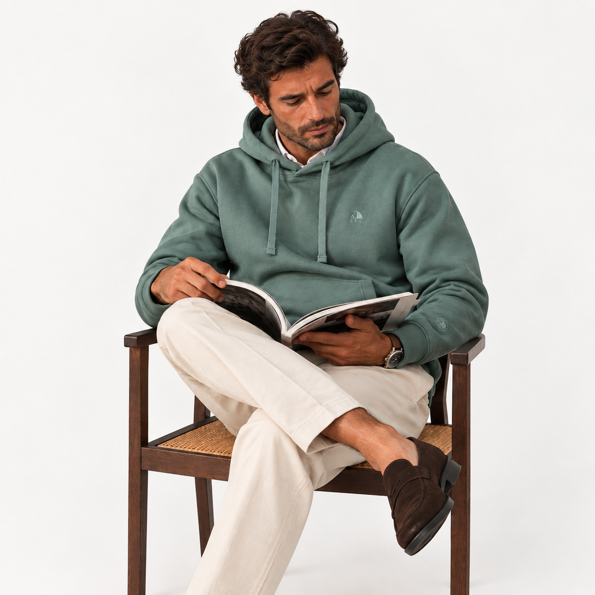 Sudadera hombre con capucha Loreken verde