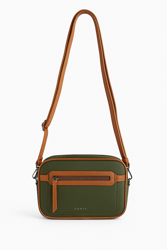 Bolso verde bolsillo delantero